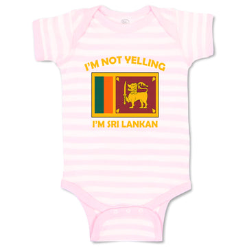Baby Clothes I'M Not Yelling I Am Sri Lankan Countries Baby Bodysuits Cotton