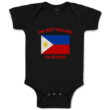 Baby Clothes I'M Not Yelling I Am Filipino Countries Baby Bodysuits Cotton