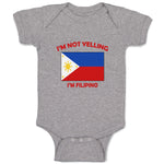 Baby Clothes I'M Not Yelling I Am Filipino Countries Baby Bodysuits Cotton