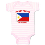 Baby Clothes I'M Not Yelling I Am Filipino Countries Baby Bodysuits Cotton