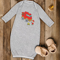 Baby Sleeper Gowns Red Fire Truck and Smiling Firefighter Trucks Baby Nightgowns - Cute Rascals