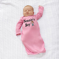 Baby Sleeper Gowns Nonie's Boy Grandmother Grandma Baby Nightgowns Cotton - Cute Rascals