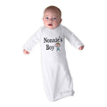 Baby Sleeper Gowns Nonie's Boy Grandmother Grandma Baby Nightgowns Cotton