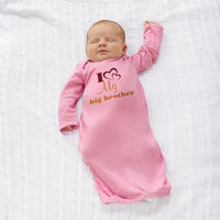 Baby Sleeper Gowns I Love My Big Brother Funny Baby Nightgowns Cotton - Cute Rascals