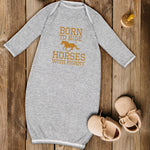 Baby Sleeper Gowns Born to Ride Horses with Mommy Baby Nightgowns Cotton - Cute Rascals