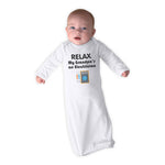 Baby Sleeper Gowns Relax My Grandpa's An Electrician Grandpa Grandfather Cotton - Cute Rascals