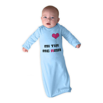 Baby Sleeper Gowns Spanish Mi Tia Me Ama Aunt Loves Me Baby Nightgowns Cotton