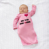 Baby Sleeper Gowns Spanish Mi Tia Me Ama Aunt Loves Me Baby Nightgowns Cotton - Cute Rascals