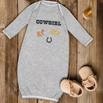 Baby Sleeper Gowns Cowgirl Pictures Hat Boots Horse Shoe Baby Nightgowns Cotton - Cute Rascals