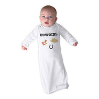 Baby Sleeper Gowns Cowgirl Pictures Hat Boots Horse Shoe Baby Nightgowns Cotton - Cute Rascals