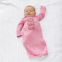 Baby Sleeper Gowns Love You Forever Living Baby You'Ll Be Valentines Love Cotton - Cute Rascals