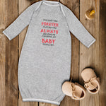 Baby Sleeper Gowns Love You Forever Living Baby You'Ll Be Valentines Love Cotton - Cute Rascals
