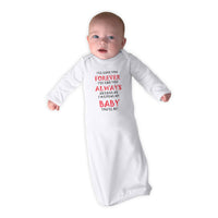 Baby Sleeper Gowns Love You Forever Living Baby You'Ll Be Valentines Love Cotton - Cute Rascals