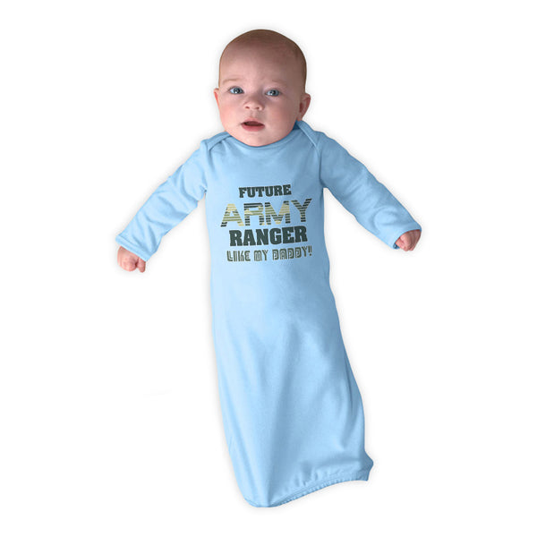 Baby Sleeper Gowns Future Army Ranger like My Daddy Military Baby Nightgowns - Cute Rascals