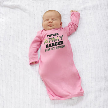 Baby Sleeper Gowns Future Army Ranger like My Daddy Military Baby Nightgowns