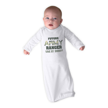 Baby Sleeper Gowns Future Army Ranger like My Daddy Military Baby Nightgowns