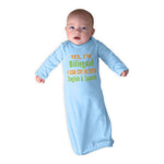 Baby Sleeper Gowns Yes I'M Bilingual I Can Cry in English and Spanish Cotton - Cute Rascals