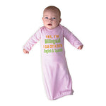Baby Sleeper Gowns Yes I'M Bilingual I Can Cry in English and Spanish Cotton - Cute Rascals