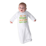 Baby Sleeper Gowns Yes I'M Bilingual I Can Cry in English and Spanish Cotton - Cute Rascals