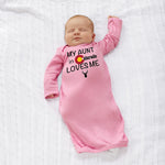 Baby Sleeper Gowns My Aunt in Colorado Loves Me Valentines Love Baby Nightgowns - Cute Rascals
