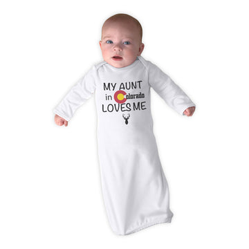 Baby Sleeper Gowns My Aunt in Colorado Loves Me Valentines Love Baby Nightgowns