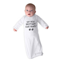 Baby Sleeper Gowns My Big Brother Has Paws Dog Lover Pet Baby Nightgowns Cotton - Cute Rascals