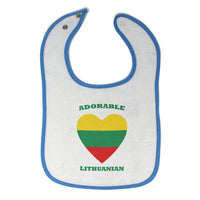 Cloth Bibs for Babies Adorable Lithuanian Heart Countries Baby Accessories - Cute Rascals