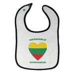 Cloth Bibs for Babies Adorable Lithuanian Heart Countries Baby Accessories - Cute Rascals