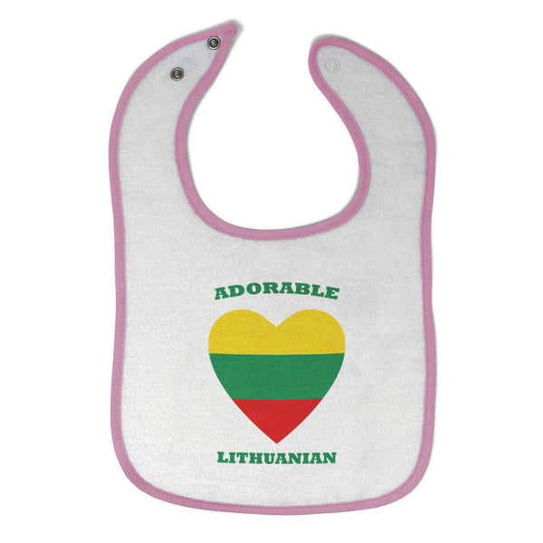 Cloth Bibs for Babies Adorable Lithuanian Heart Countries Baby Accessories - Cute Rascals