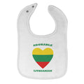 Cloth Bibs for Babies Adorable Lithuanian Heart Countries Baby Accessories