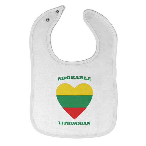 Cloth Bibs for Babies Adorable Lithuanian Heart Countries Baby Accessories - Cute Rascals