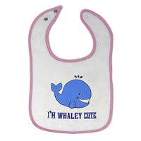 Cloth Bibs for Babies Blue Whale Saying I'M Whaley Cute Ocean Sea Life Cotton - Cute Rascals