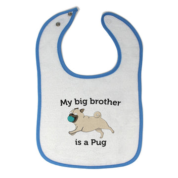 Cloth Bibs for Babies My Brother Is A Pug Dog Lover Pet Baby Accessories Cotton