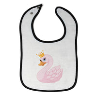 Baby Girl Bibs Swan Princess Burp Cloths Contrast Trim Burp Cloths Cotton - Cute Rascals