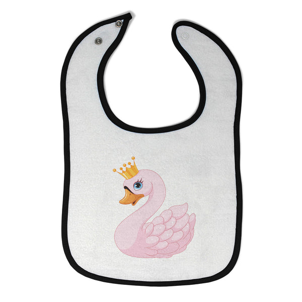 Baby Girl Bibs Swan Princess Burp Cloths Contrast Trim Burp Cloths Cotton - Cute Rascals