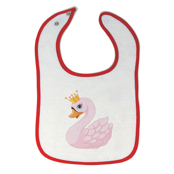 Baby Girl Bibs Swan Princess Burp Cloths Contrast Trim Burp Cloths Cotton - Cute Rascals