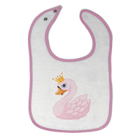 Baby Girl Bibs Swan Princess Burp Cloths Contrast Trim Burp Cloths Cotton - Cute Rascals