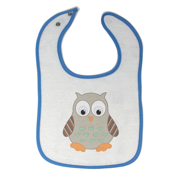 Cloth Bibs for Babies Owl Toy Blue Gray Baby Accessories Burp Cloths Cotton - Cute Rascals