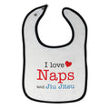 Cloth Bibs for Babies I Love Naps and Jiu Jitsu Sport Martial Arts Cotton