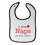 Cloth Bibs for Babies I Love Naps and Jiu Jitsu Sport Martial Arts Cotton - Cute Rascals