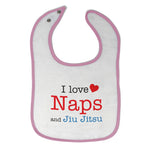 Cloth Bibs for Babies I Love Naps and Jiu Jitsu Sport Martial Arts Cotton - Cute Rascals