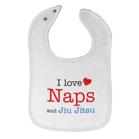 Cloth Bibs for Babies I Love Naps and Jiu Jitsu Sport Martial Arts Cotton - Cute Rascals