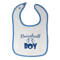 Baby Boy Bibs Baseball Boy Baseball Sports Baseball Burp Cloths Contrast Trim