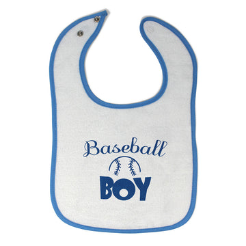 Baby Boy Bibs Baseball Boy Baseball Sports Baseball Burp Cloths Contrast Trim