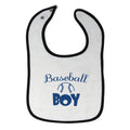 Baby Boy Bibs Baseball Boy Baseball Sports Baseball Burp Cloths Contrast Trim