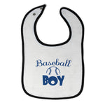 Baby Boy Bibs Baseball Boy Baseball Sports Baseball Burp Cloths Contrast Trim - Cute Rascals