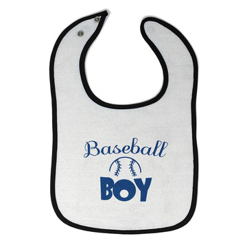 Baby Boy Bibs Baseball Boy Baseball Sports Baseball Burp Cloths Contrast Trim