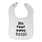 Cloth Bibs for Babies 6 Feet Away Please Social Distancing Quarantine Cotton - Cute Rascals