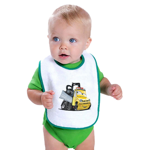 Cloth Bibs for Babies Tow Truck Carrying Weight Trucks Baby Accessories Cotton - Cute Rascals