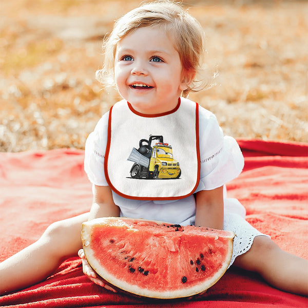 Cloth Bibs for Babies Tow Truck Carrying Weight Trucks Baby Accessories Cotton - Cute Rascals